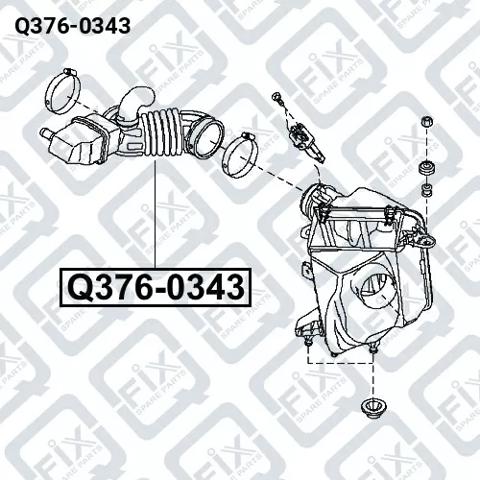 Q3760343 Q-fix Cano derivado de ar, saída de filtro de ar