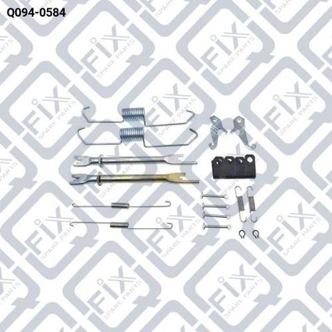 Mecanismo de aproximação (de auto-aproximação) das sapatas de tambor (kit de reparação levadiça) Q0940584 Q-fix