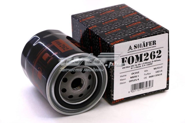 Filtro de óleo Shafer FOM262 preço, a partir de 6,96 USD