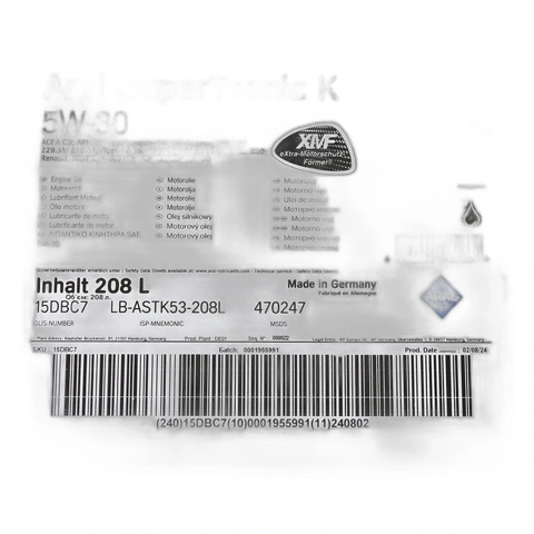 Óleo para motor Aral 15DBC7 preço, a partir de 1352,45 USD