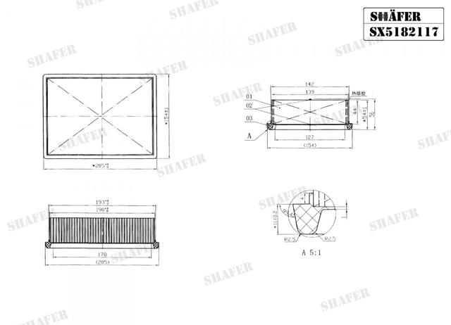 Filtro de ar Shafer SX5182117 preço, a partir de 8,02 USD