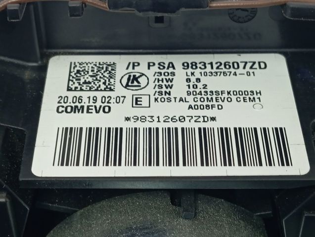 98312607ZD Peugeot/Citroen Comutador instalado na coluna da direção, montado