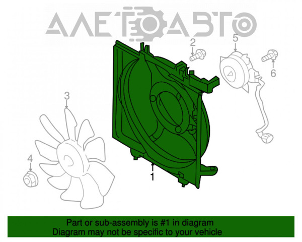45122SG000 Subaru Difusor do radiador de esfriamento
