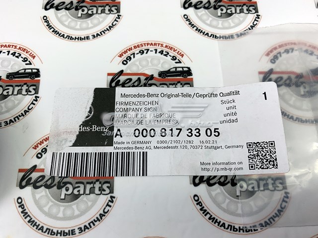 0008173305 Mercedes Emblema da capota