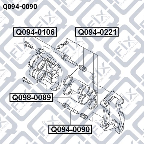 Guia superior de suporte dianteiro Q0940090 Q-fix