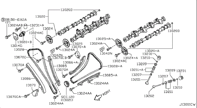Compensador hidrâulico (empurrador hidrâulico), empurrador de válvulas Nissan/Infiniti 132311MC5E