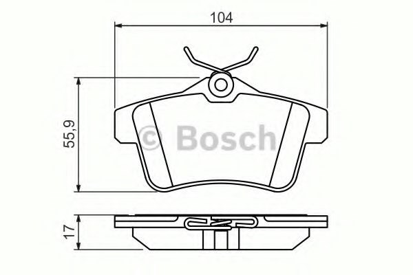 Sapatas do freio traseiras de disco Bosch 986494437 preço, a partir de 29,35 USD