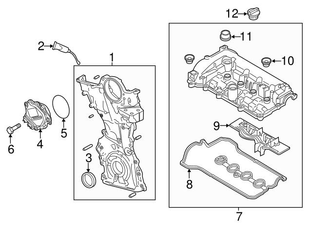 Vedante de tampa de válvulas de motor PYFA10235 Mazda
