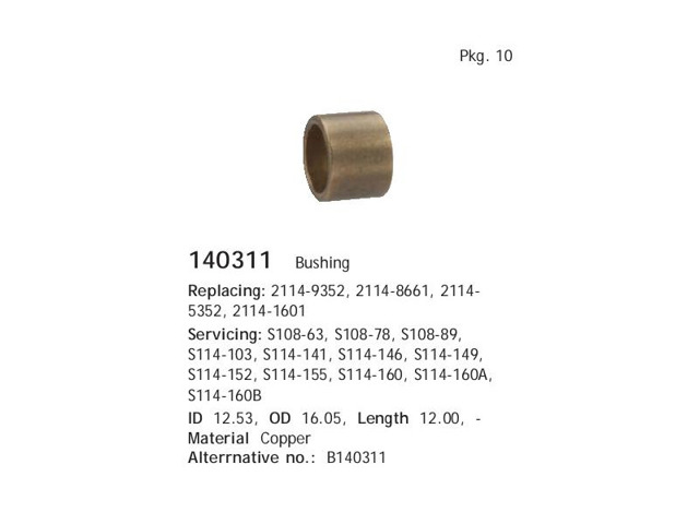 Bucha do motor de arranco Cargo 140308 preço, a partir de 3,08 USD