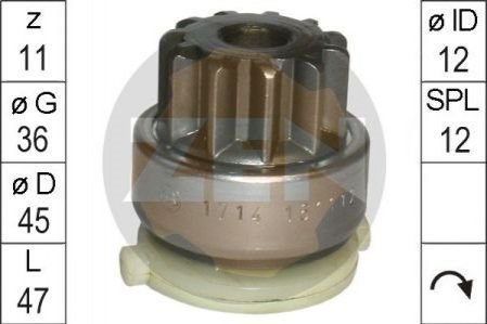 Roda-livre do motor de arranco ZEN ZN1714 preço, a partir de 11,08 USD