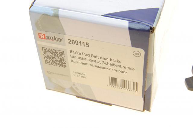Sapatas do freio traseiras de disco Solgy 209115 preço, a partir de 21,17 USD