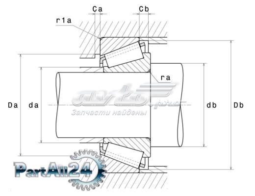 Rolamento da árvore intermédia da Caixa de Mudança HR30206J NSK