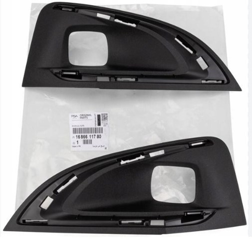 1686611780 Peugeot/Citroen Grelha esquerda do pára-choque dianteiro