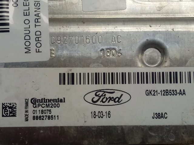 GK2112B533AA Ford Relê das velas de incandescência