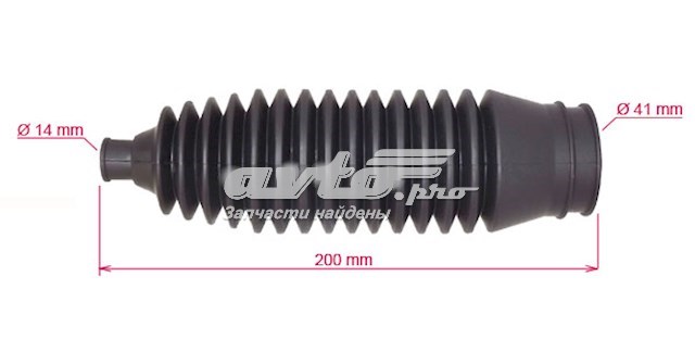 Bota de proteção do mecanismo de direção (de cremalheira) MT206DUSTER MSG