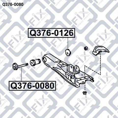 Compre Q3760080 Q-fix Parafuso de fixação de braço oscilante dianteiro, inferior
