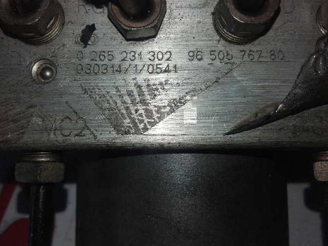 Unidade hidráulico de controlo ABS 0265231302 Peugeot/Citroen