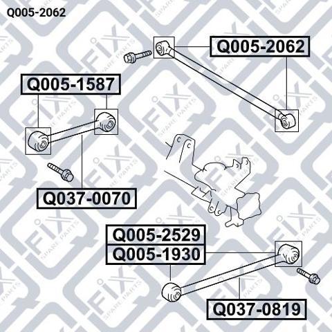 Q0052062 Q-fix Bloco silencioso da barra Panhard (de suspensão traseira)