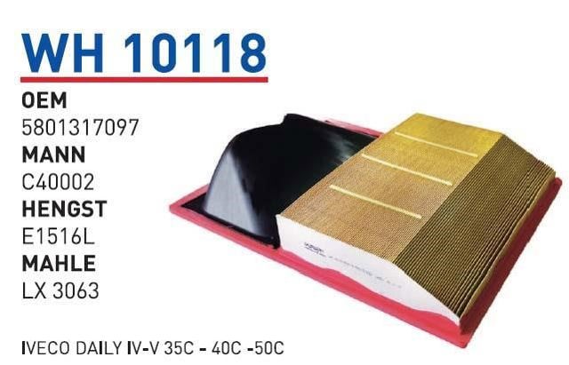 WH10118 Wunder Filtro de ar