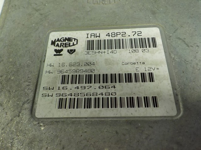 Módulo de direção (Centralina eletrônica) de motor 9645989480 Peugeot/Citroen