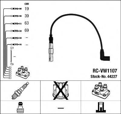 Fios de alta voltagem, kit NGK RCVW1107