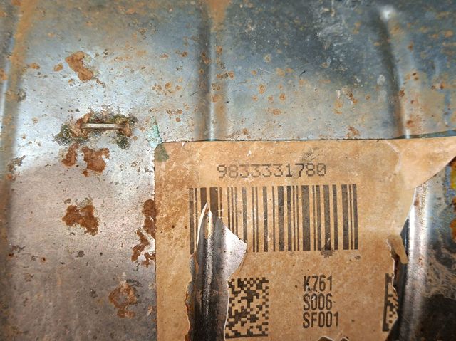 9833331780 Peugeot/Citroen Filtro de partículas do sistema dos gases de escape