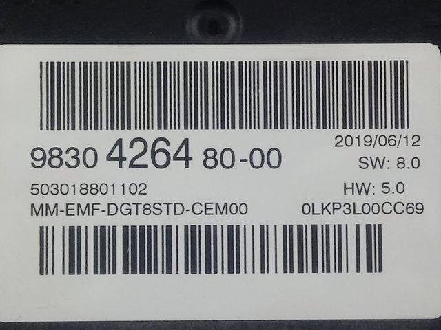 Mostrador multifuncional 9830426480 Peugeot/Citroen
