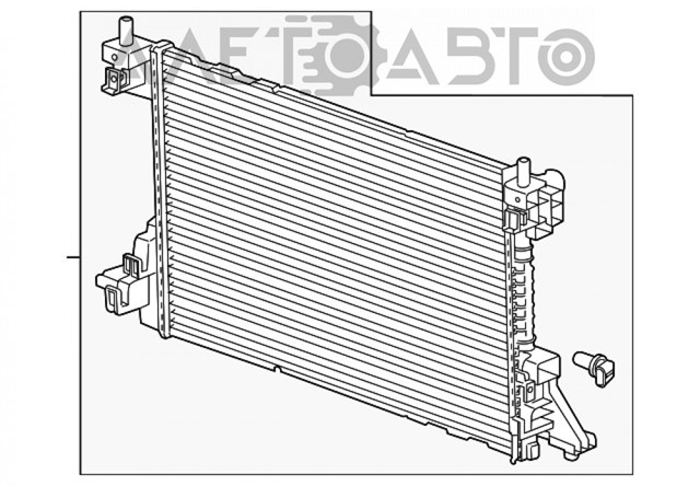 Radiador de esfriamento de motor General Motors 22839735