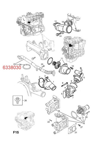 Compre 6338030 General Motors Vedante de termostato