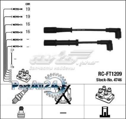 Fios de alta voltagem, kit RCFT1209 NGK