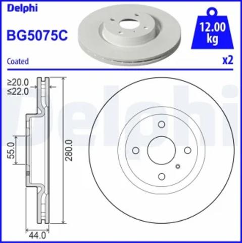 Disco do freio dianteiro NA5F33251A Mazda