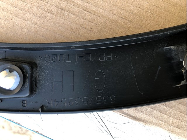 Expansor (placa sobreposta) de arco do pára-lama dianteiro esquerdo Renault (RVI) 638753254R preço, a partir de 58,24 USD