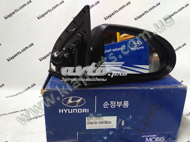Espelho de retrovisão direito 876201E030 Hyundai/Kia