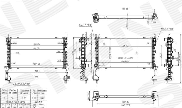 Compre RAFD37162A Signeda Radiador de esfriamento de motor