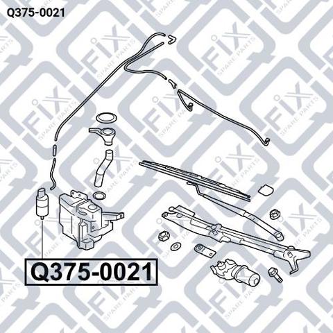 Bomba de motor de fluido para lavador de vidro dianteiro Q-fix Q3750021