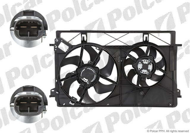 Difusor do radiador de esfriamento, montado com motor e roda de aletas 214819927R Renault (RVI)
