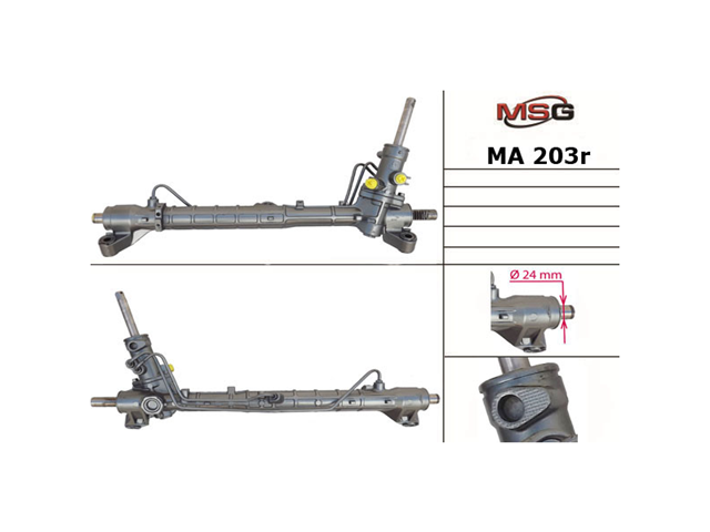 RE229 MSG Cremalheira da direção