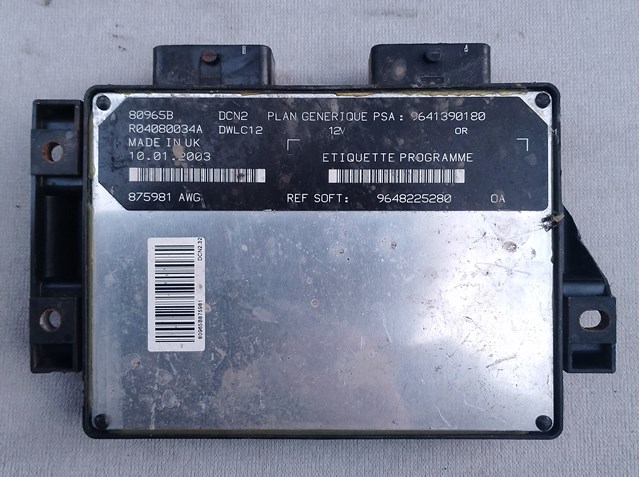 9641390180 Peugeot/Citroen Módulo de direção (Centralina eletrônica) de motor