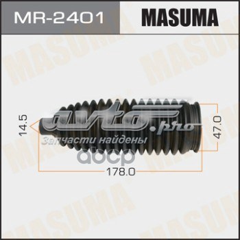MR2401 Masuma Bota de proteção do mecanismo de direção (de cremalheira)