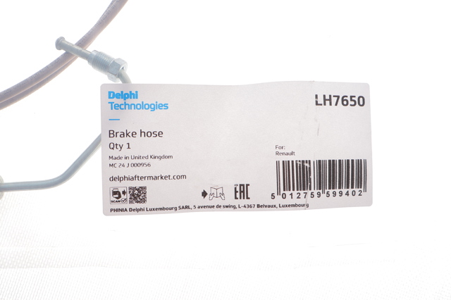 Tubo do freio traseiro esquerdo LH7650 Delphi