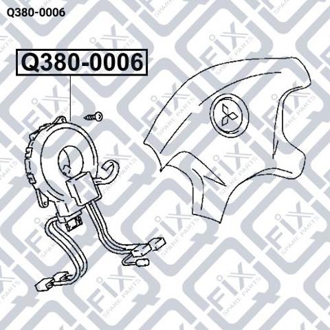 Compre Q3800006 Q-fix Anel AIRBAG de contato, cabo plano do volante
