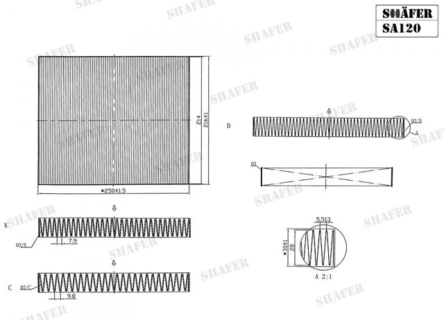 Filtro de salão SA120 Shafer