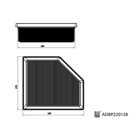 Filtro de ar AX000036 Mitsubishi