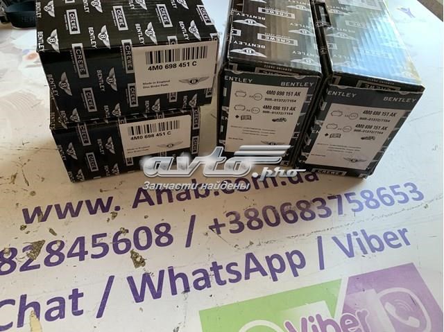 Sapatas do freio dianteiras de disco 4M0698151AK VAG