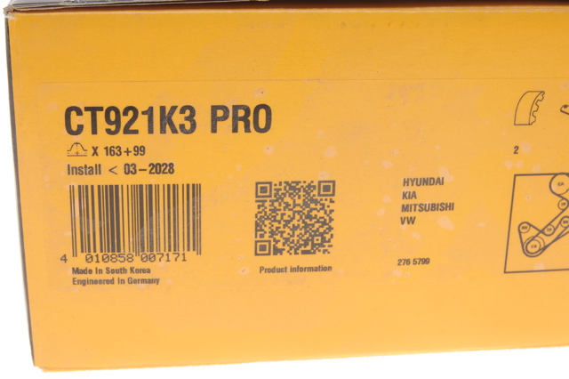Correia do mecanismo de distribuição de gás, kit CT921K3PRO Continental/Siemens