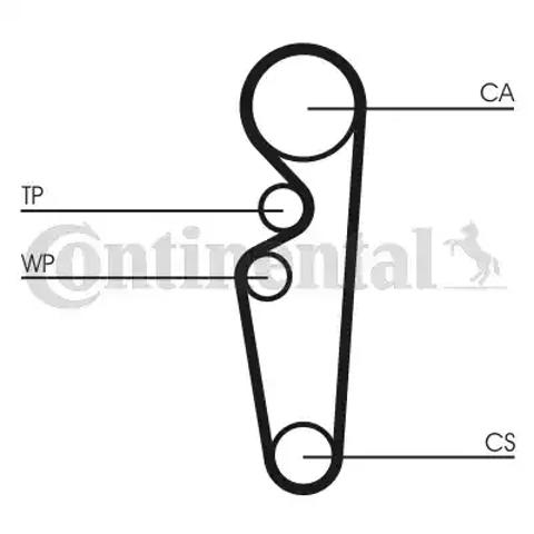 Correia do mecanismo de distribuição de gás Continental/Siemens CT729