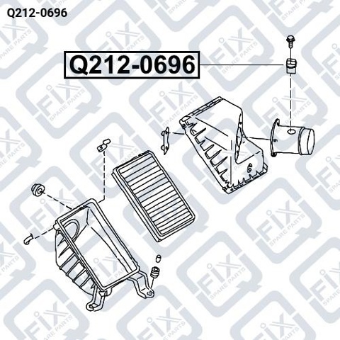 Q2120696 Q-fix Sensor de fluxo (consumo) de ar, medidor de consumo M.A.F. - (Mass Airflow)