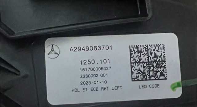  A2949063701 Mercedes