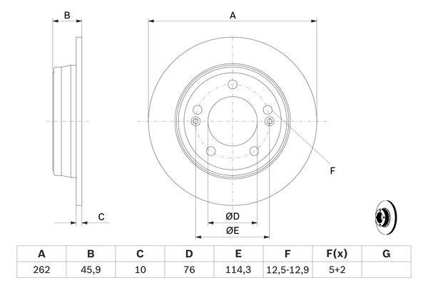 986479052 Bosch Disco do freio traseiro