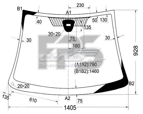 Pára-brisas FPS GS2001D12 preço, a partir de 145,04 USD